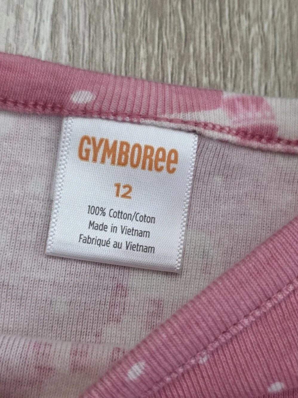 Gymboree Bear Hugs Pink Polar Bear Ruffle-Trim Long-Sleeve Cotton Dress Size 12